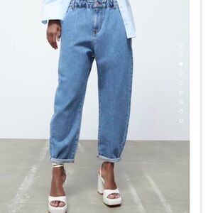 Zara Women's Paperbag Boyfriend Jeans - size 0